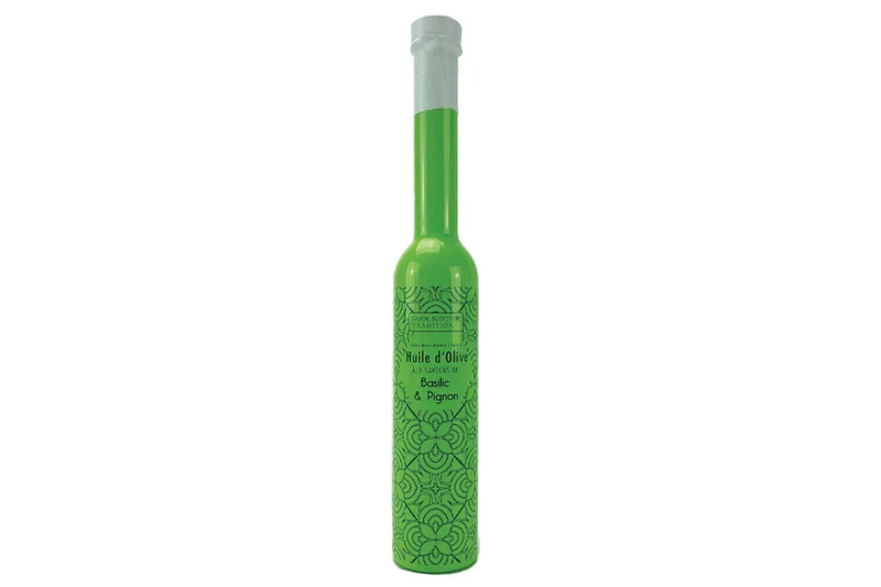 Huile d'olive Savor&Sens Color Block saveur basilic et pignon - 20cl