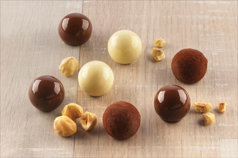 Moule en silicone professionnel Silikomart Easy Choc Tartufino 15 truffes