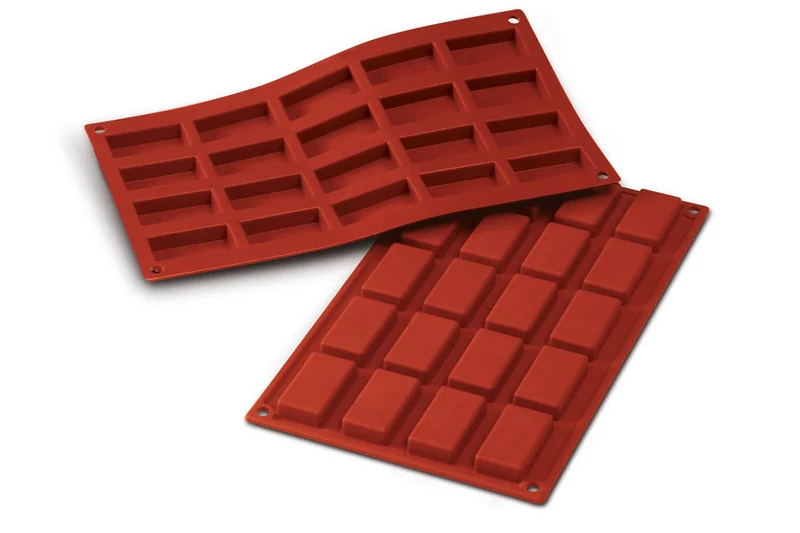 Moule en silicone professionnel Silikomart Silicon Flex 300x175mm 20 financiers