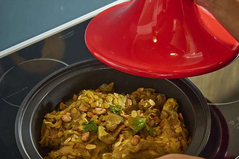 Plat à tajine Peugeot Atlas en céramique rouge diamètre 30cm
