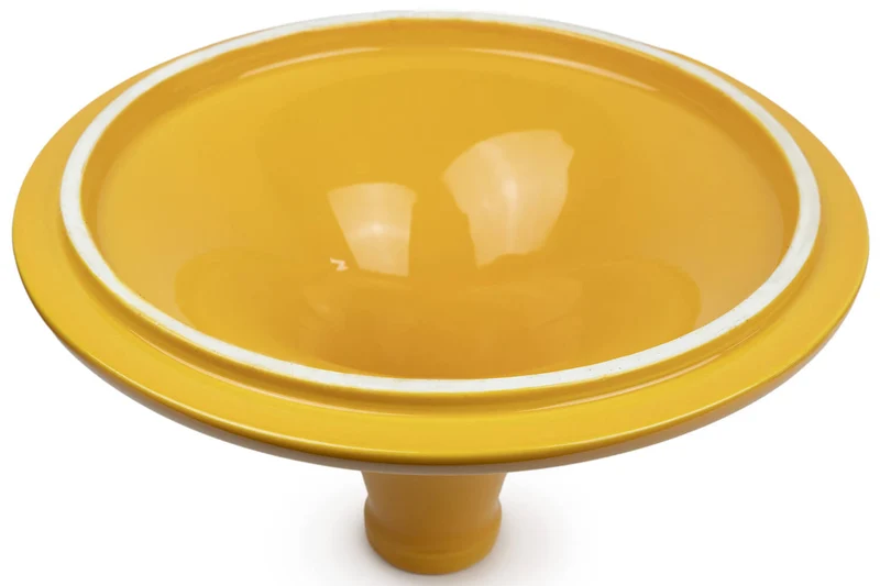 Plat à tajine Peugeot Atlas en céramique jaune safran diamètre 30cm
