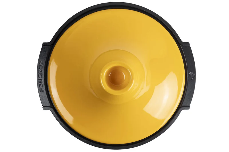 Plat à tajine Peugeot Atlas en céramique jaune safran diamètre 30cm