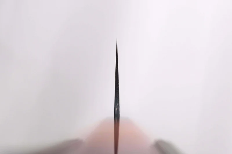 Couteau de chef 21cm japonais artisanal Kisuke Manaka Enn en cognassier avec 2 anneaux SECONDE VIE