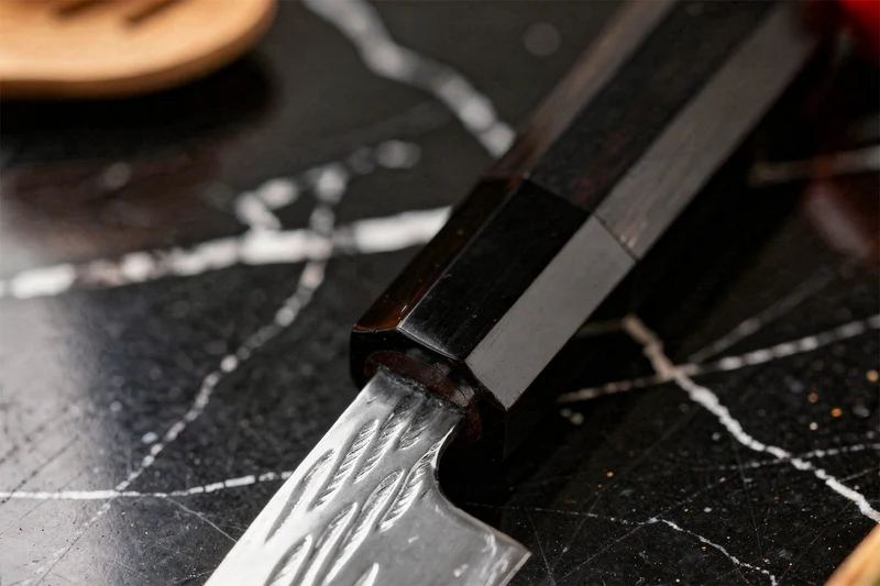 Couteau universel 13,5cm japonais artisanal Wusaki Kuronawa G3 damas