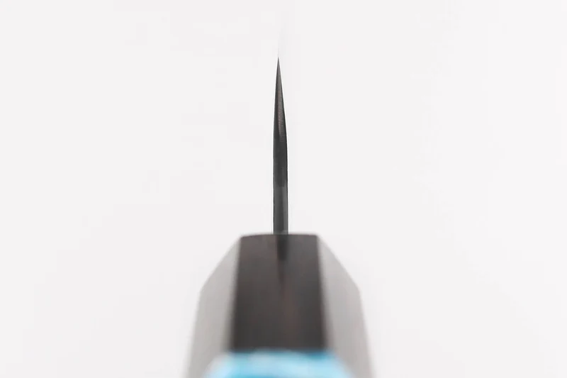 Couteau nakiri japonais artisanal Yu Kurosaki Fujin 16,5cm SG2 turquoise
