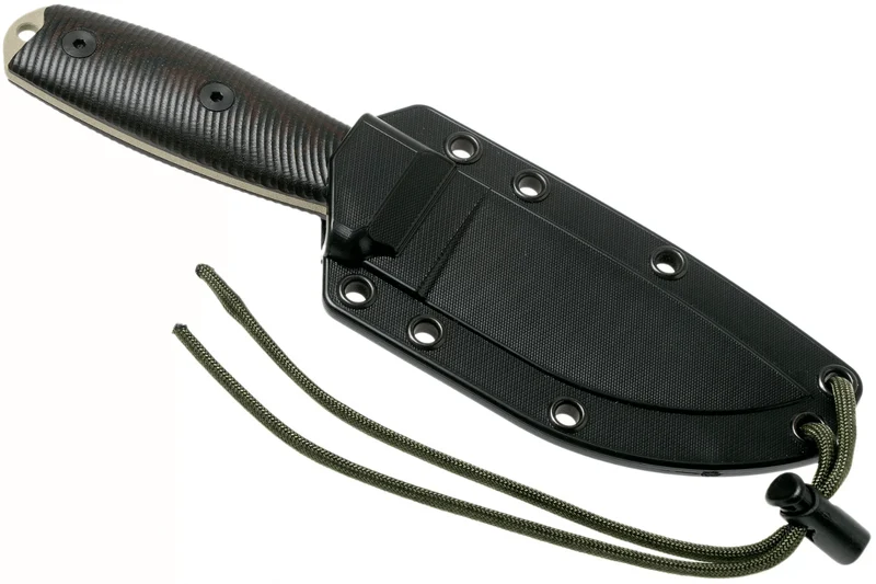 Couteau Esee 3 3PMDT-004 lame acier carbone 8,8cm manche G10 noir et rouge + étui