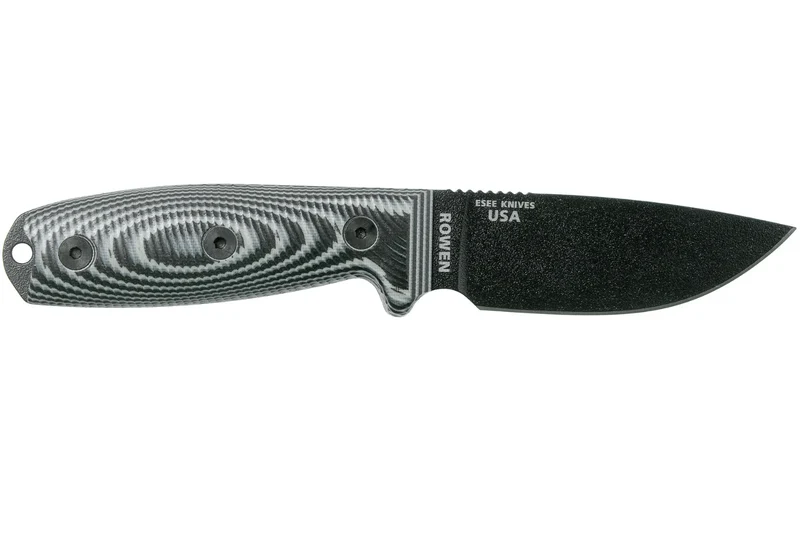 Couteau Esee 3 3PMB-002 lame acier carbone 8,8cm manche G10 gris et noir + étui