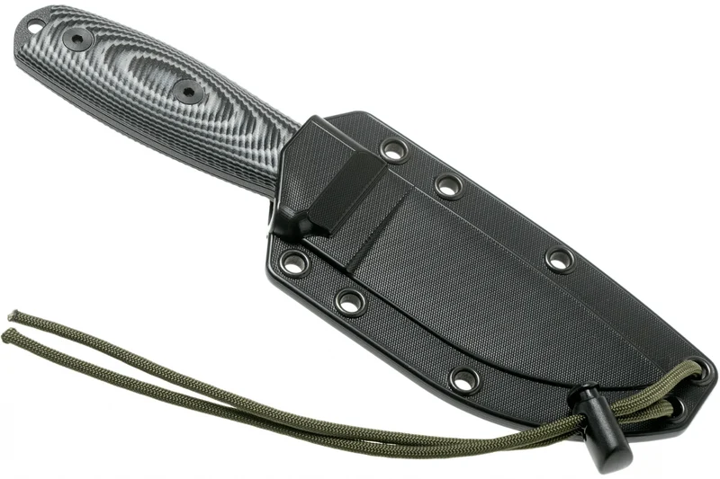 Couteau Esee 3 3PMB-002 lame acier carbone 8,8cm manche G10 gris et noir + étui