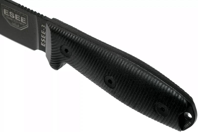 Couteau Esee 3 3PMB-001 lame acier carbone 8,8cm manche G10 noir + étui