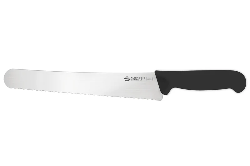 Couteau à pain courbé professionnel Ambrogio Sanelli Supra Hard noir 26cm
