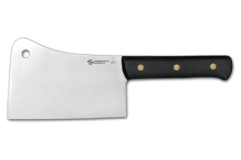 Couperet de boucher professionnel Ambrogio Sanelli Supra riveté noir