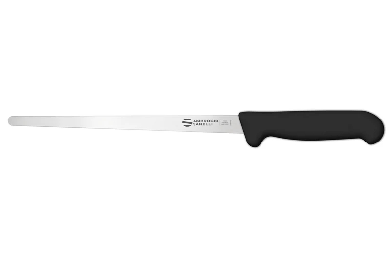 Couteau tranchelard professionnel Ambrogio Sanelli Supra extra étroit noir 28cm