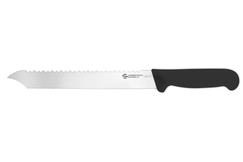 Couteau pour aliments surgelés professionnel Ambrogio Sanelli Supra denté noir 26cm