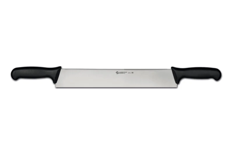 Couteau à fromage double manche professionnel Ambrogio Sanelli Supra noir