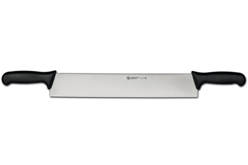 Couteau à fromage double manche professionnel Ambrogio Sanelli Supra noir