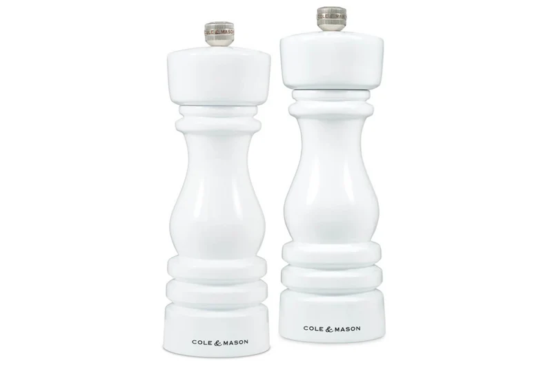 Coffret moulins sel et poivre Cole & Mason London blanc gloss 18cm