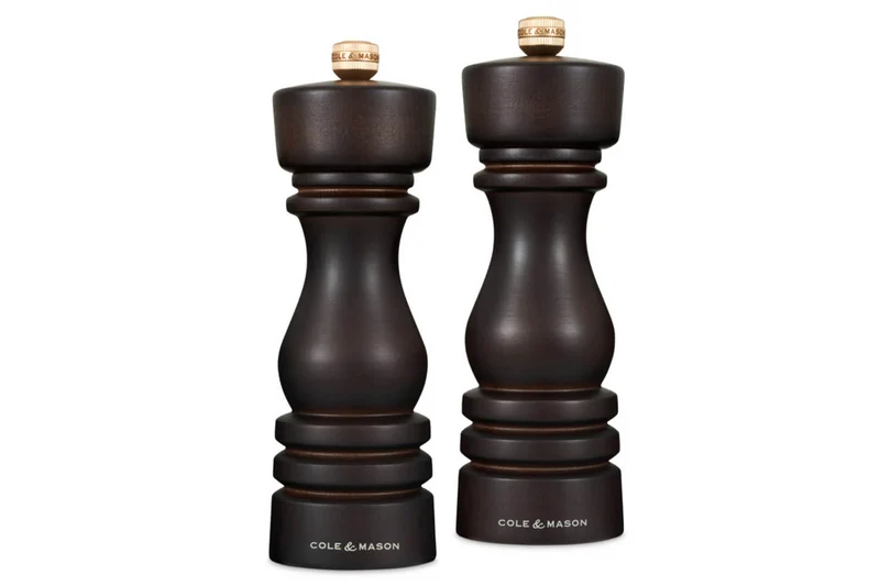 Coffret moulins sel et poivre Cole & Mason London chocolat 18cm
