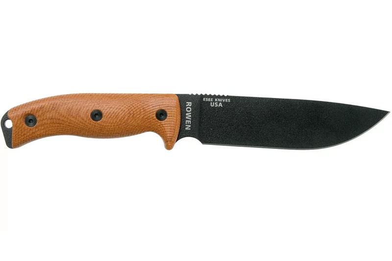 Couteau Esee 6 6PB-011 lame carbone 16,5cm manche G10/micarta marron + étui