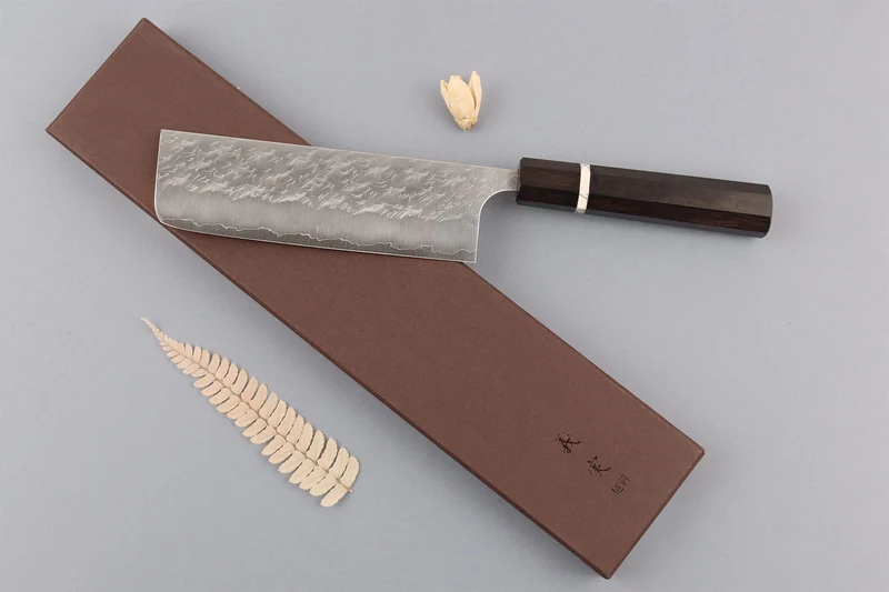 Couteau nakiri 16,5cm japonais artisanal Yoshimi Kato Hyo SG2