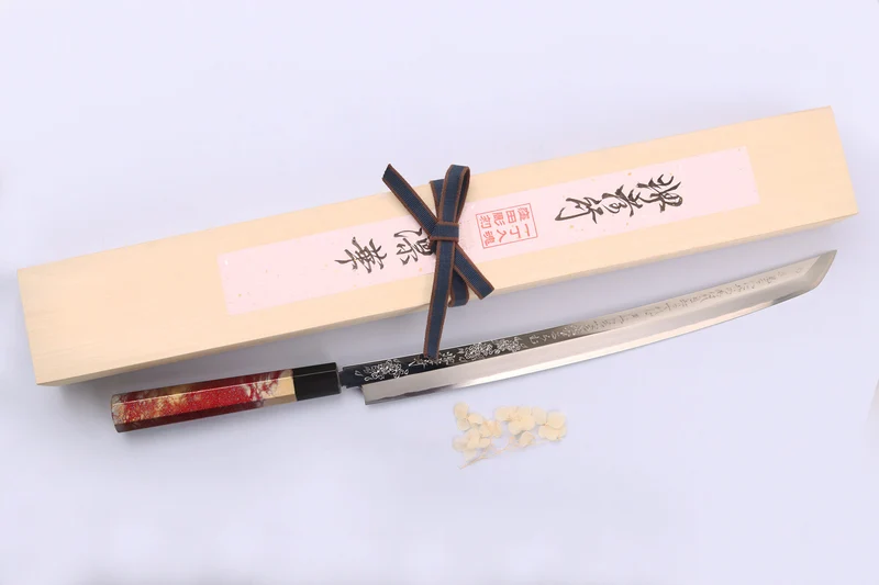 Couteau sakimaru takohiki 39cm japonais artisanal Sakai Takayuki Rinka