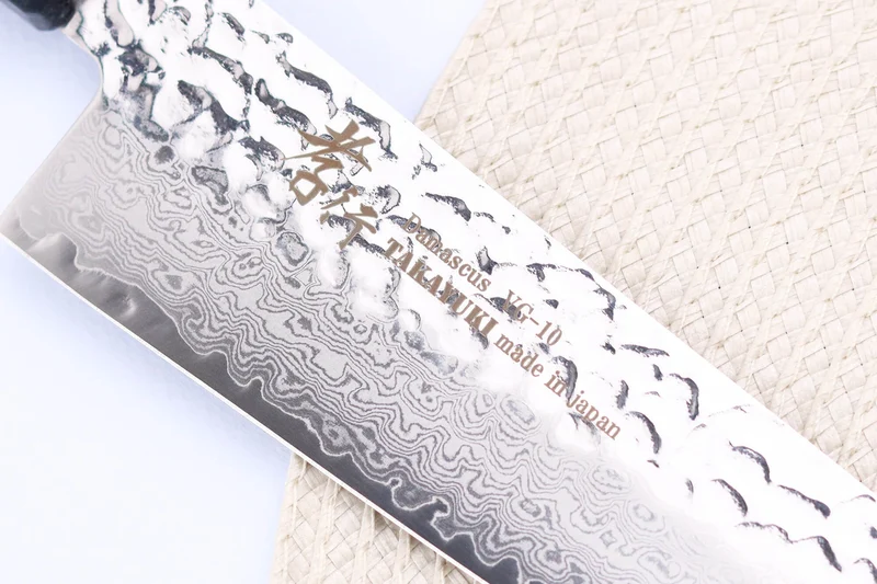 Couteau de chef japonais 21cm Sakai Takayuki Nanairo Green Damas VG10