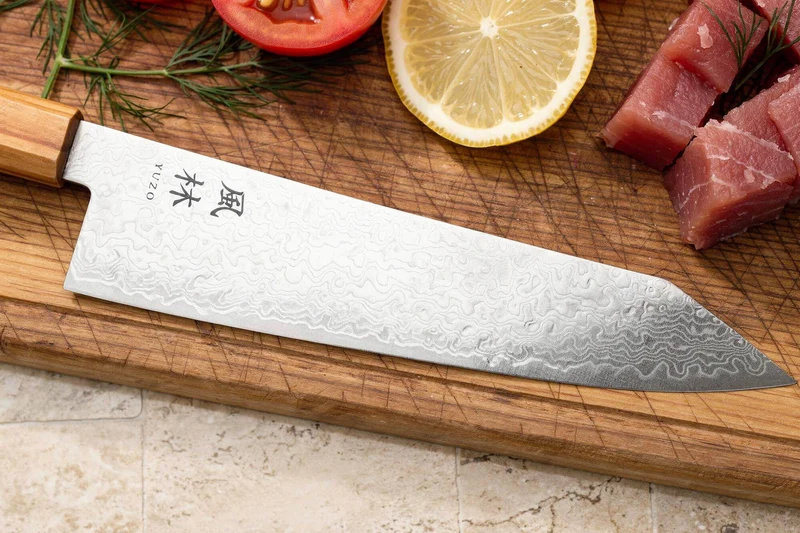 Couteau kiritsuke gyuto 21cm japonais Yuzo Ryuho Damas SG2