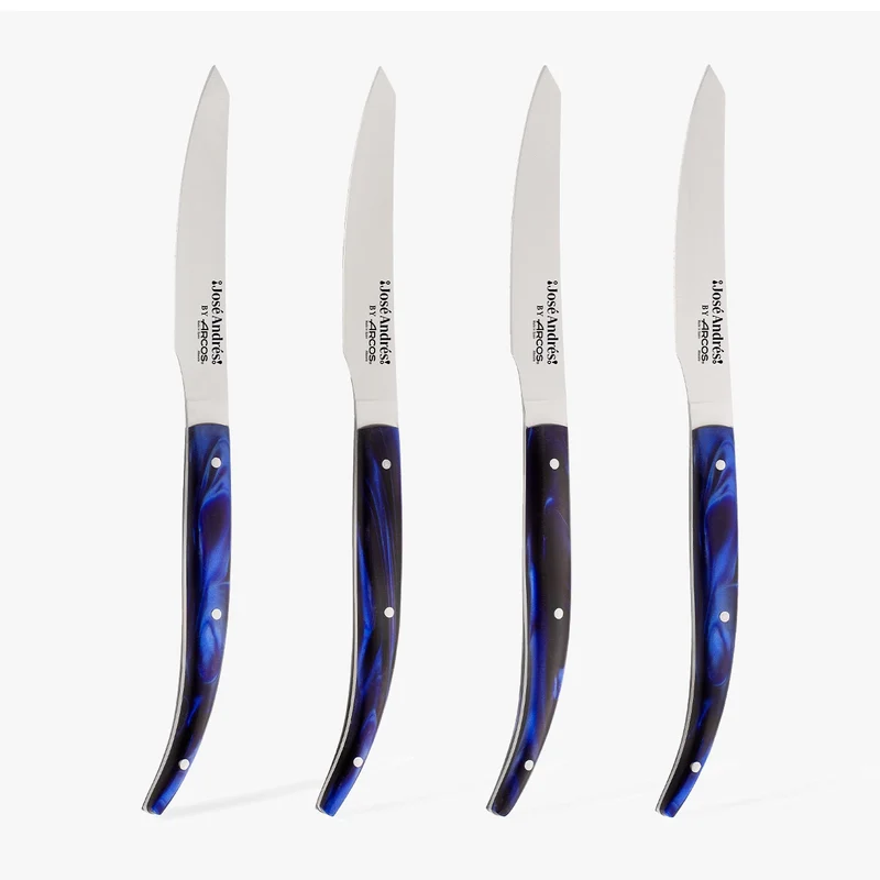 JUEGO 4 PZAS. CUCHILLO MESA AZUL THE BAZAAR BY JOSE ANDRÉS