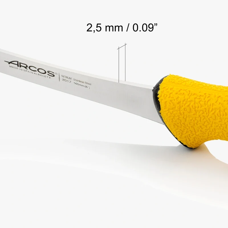 Cuchillo Deshuesador Semi Rígido Serie Dúo Pro 160 mm Punta Biselada
