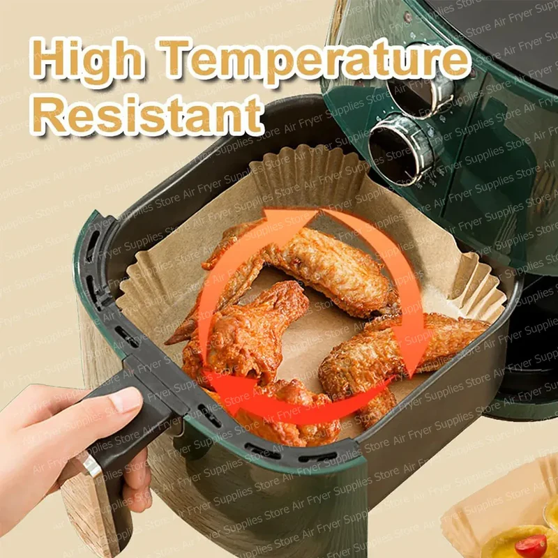 Papier Cuisson Air Fryer Jetable Carré 23 cm Lot de 200 Pièces