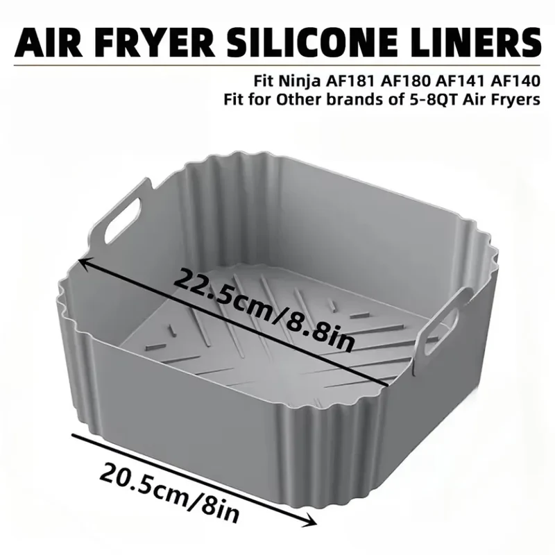 Moule Silicone Air Fryer Réutilisable 225 cm pour Friture 5-8QT