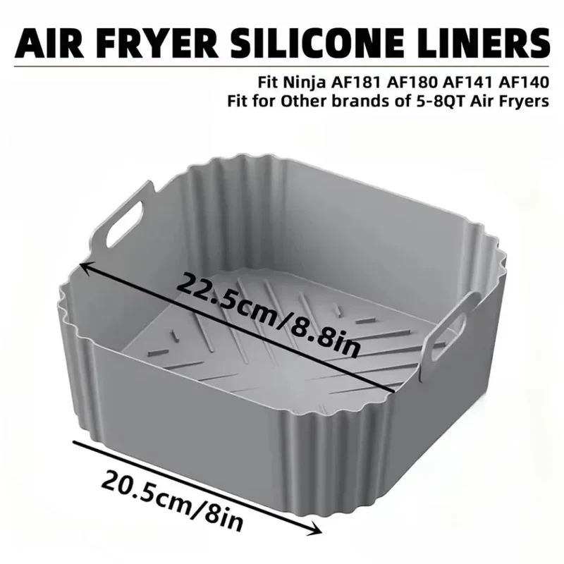 Moule Silicone Air Fryer Réutilisable 225 cm pour Friture 5-8QT