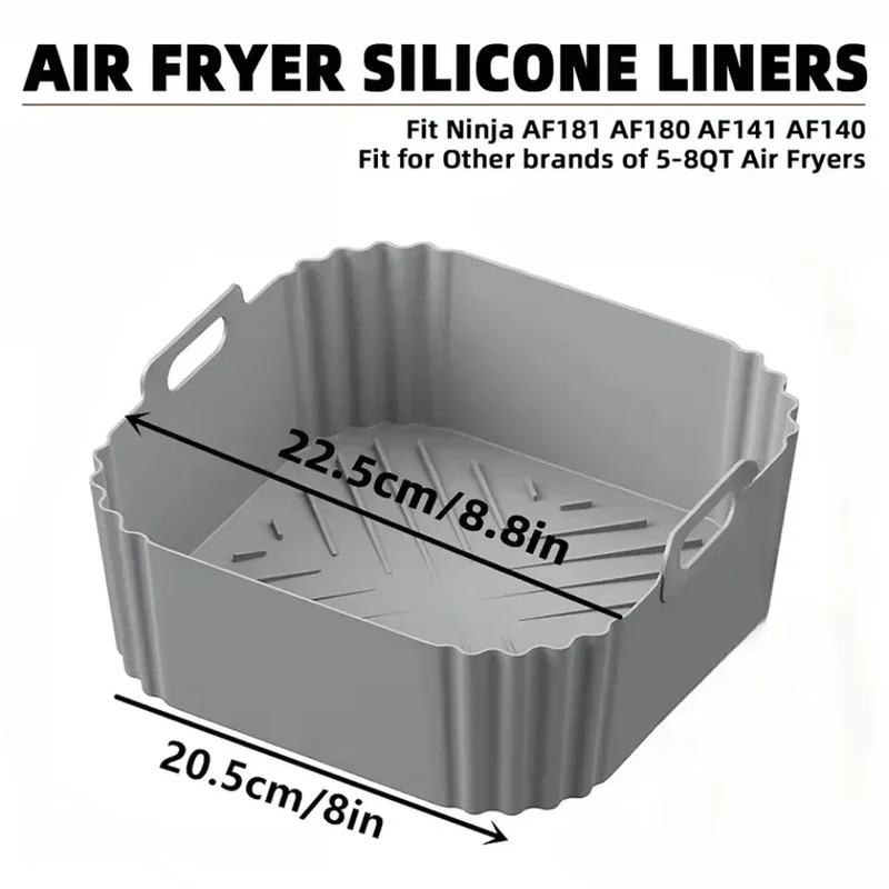 Moule Silicone Air Fryer Réutilisable 225 cm pour Friture 5-8QT