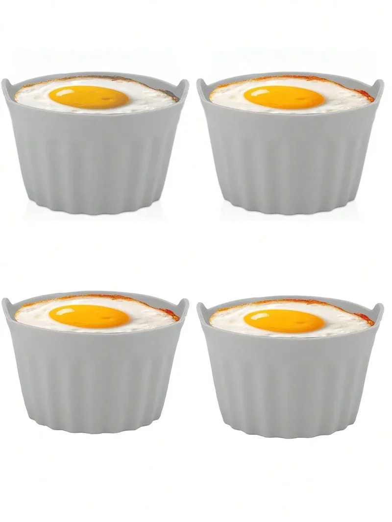 Moule Silicone Réutilisable Air Fryer Lot de 12 Ronds Antiadhésifs