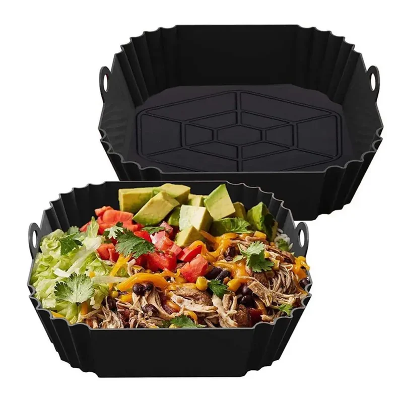 Moule Silicone Réutilisable Air Fryer Carré - 1 Pièce