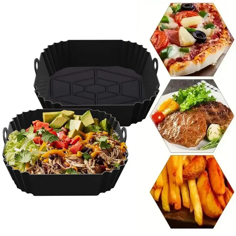 Moule Silicone Réutilisable Air Fryer Carré - 1 Pièce