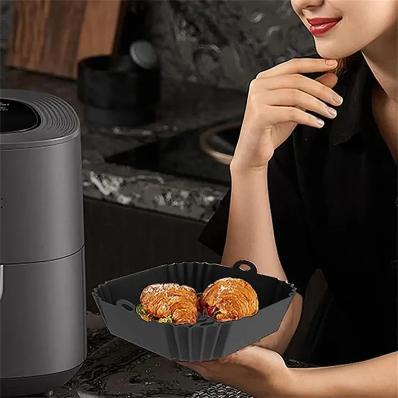 Moule Silicone Réutilisable Air Fryer Carré - 1 Pièce