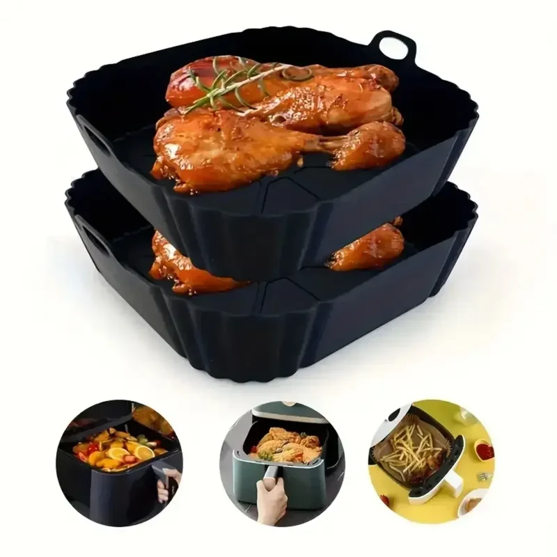 Moule Silicone Air Fryer Réutilisable - Lot de 2 Pièces