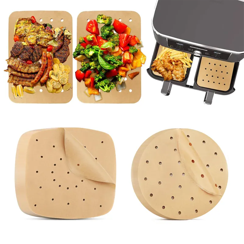 Papier Cuisson Air Fryer Jetable Antiadhésif Lot de 100 Pièces
