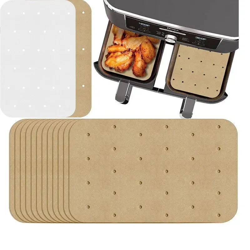 Papier Cuisson Air Fryer Jetable Antiadhésif Lot de 100 Pièces