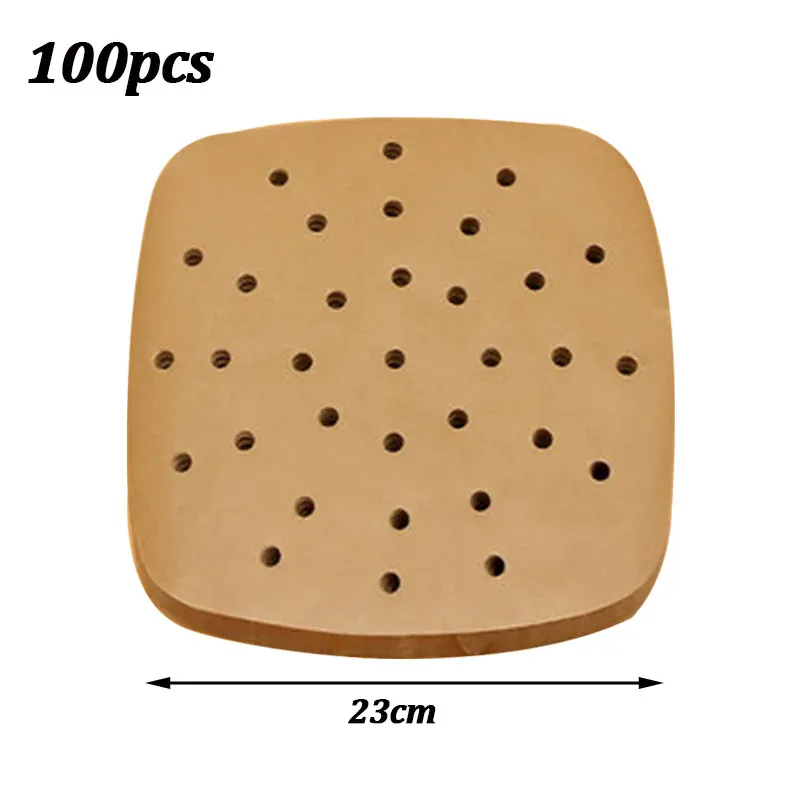 Papier Cuisson Air Fryer Jetable Antiadhésif Lot de 100 Pièces