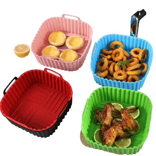 Moule Silicone Air Fryer Réutilisable Carré Haute Température