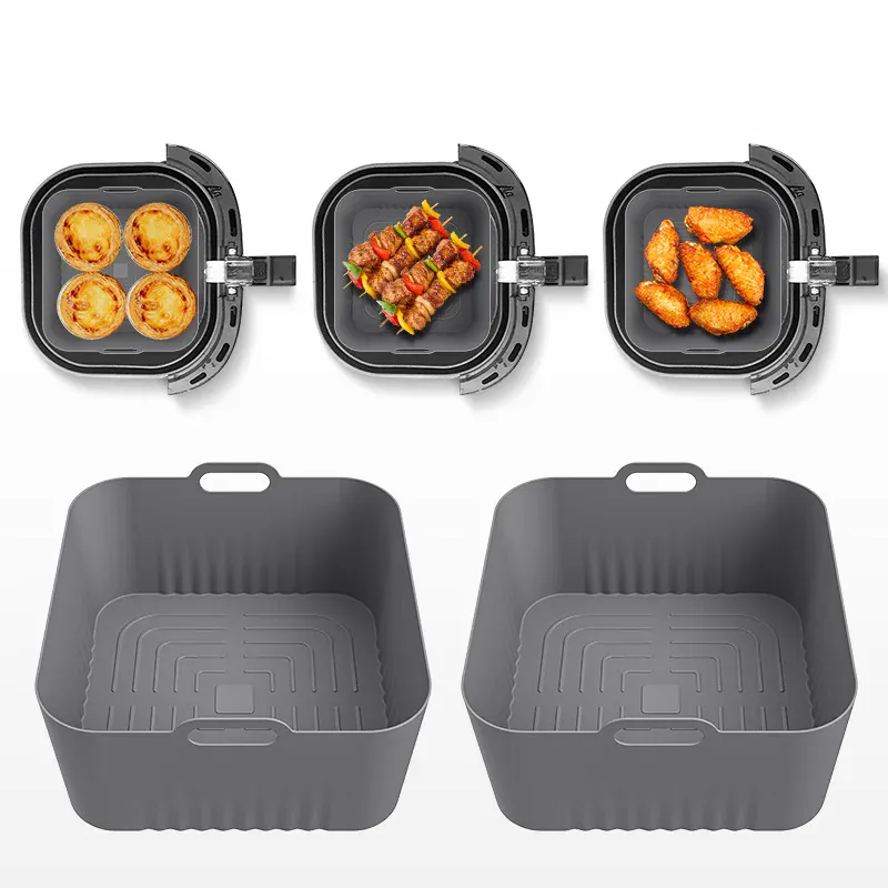Moule Silicone Air Fryer Réutilisable Rond 17 cm - Lot de 2