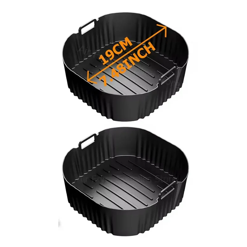 Moule Silicone Air Fryer Réutilisable Rond 19cm - Lot de 1 Pièce