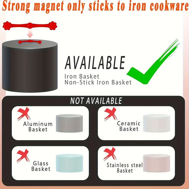 Kit Accessoires Air Fryer - 12 Pièces de Crochets Silicone Antiadhésifs