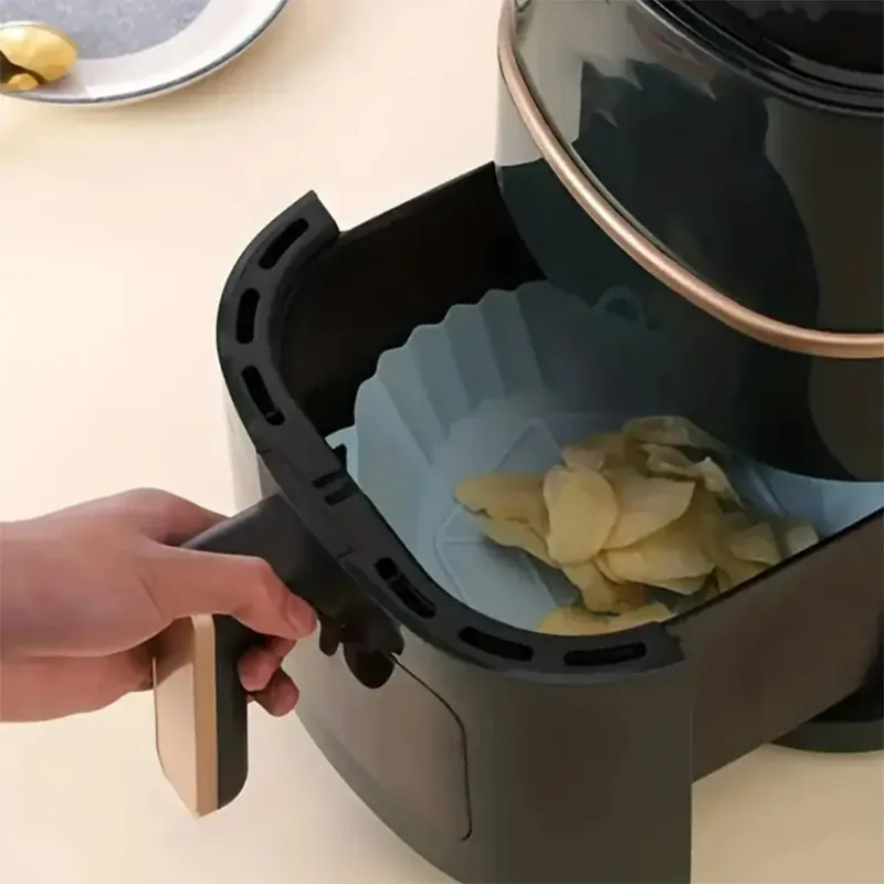 Moule Silicone Air Fryer Réutilisable Carré 20 cm Antiadhésif