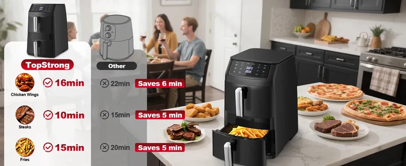 Air Fryer Double Panier 11L 2500W 6 en 1 Écran Tactile