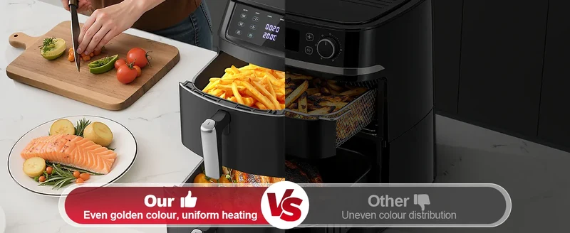 Air Fryer Double Panier 11L 2500W 6 en 1 Écran Tactile