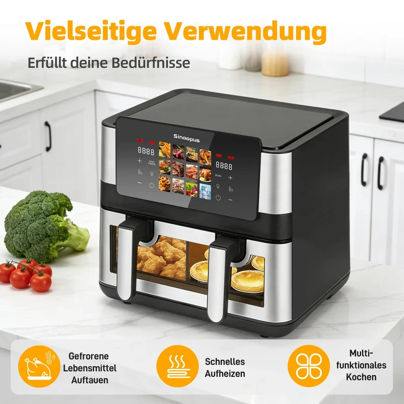 Air Fryer Double Panier 8,5L 2000W Écran Tactile