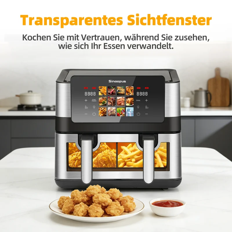 Air Fryer Double Panier 8,5L 2000W Écran Tactile