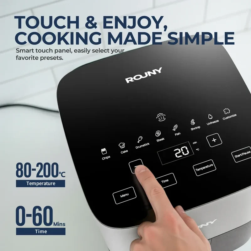 Air Fryer 5L Écran Tactile Hublot Visible 1700W